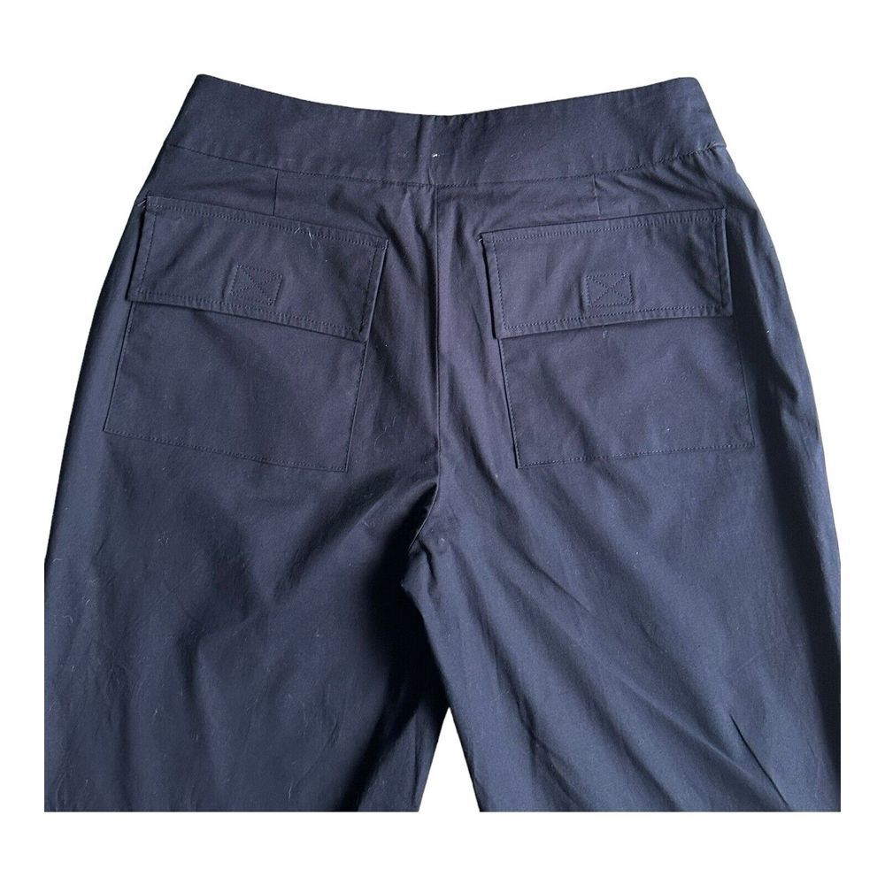 Ralph Lauren‎ Black Label Stretch Roll Up Legs Cotton Pants Black Size 4 - Picture 12 of 13